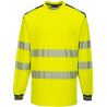 PW3 T-Shirt Haute Visibilité ML jaune bleu face