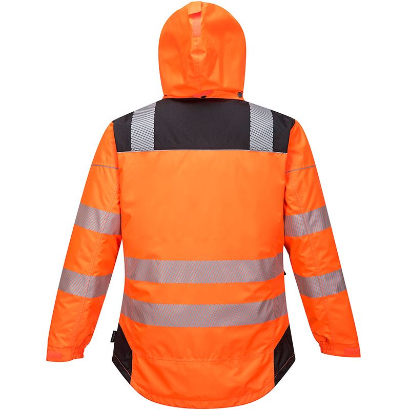 Parka HV PW3 orange noir dos