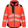 Parka HV PW3 rouge et noir face