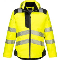 Parka HV PW3 jaune noir face