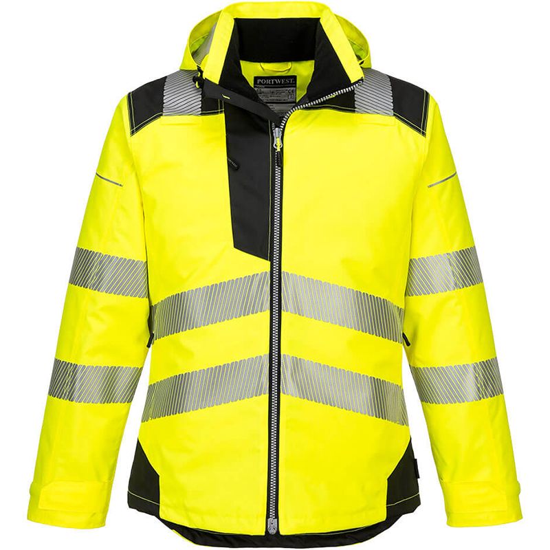 Parka HV PW3 jaune noir face