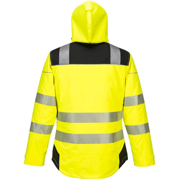 Parka HV PW3 jaune noir dos