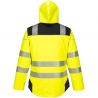 Parka HV PW3 jaune noir dos
