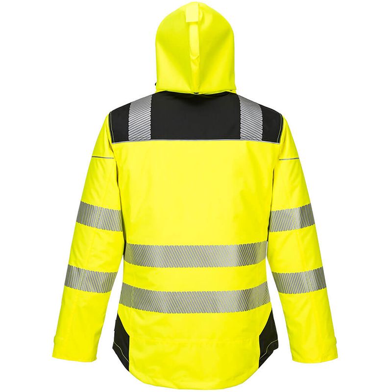 Parka HV PW3 jaune noir dos