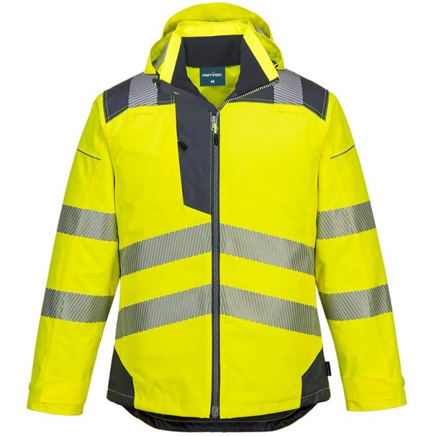 Parka HV PW3 jaune gris face