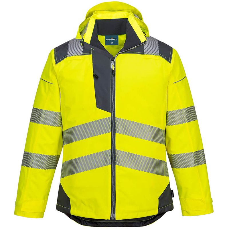 Parka HV PW3 jaune gris face