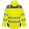 Parka HV PW3 jaune gris dos
