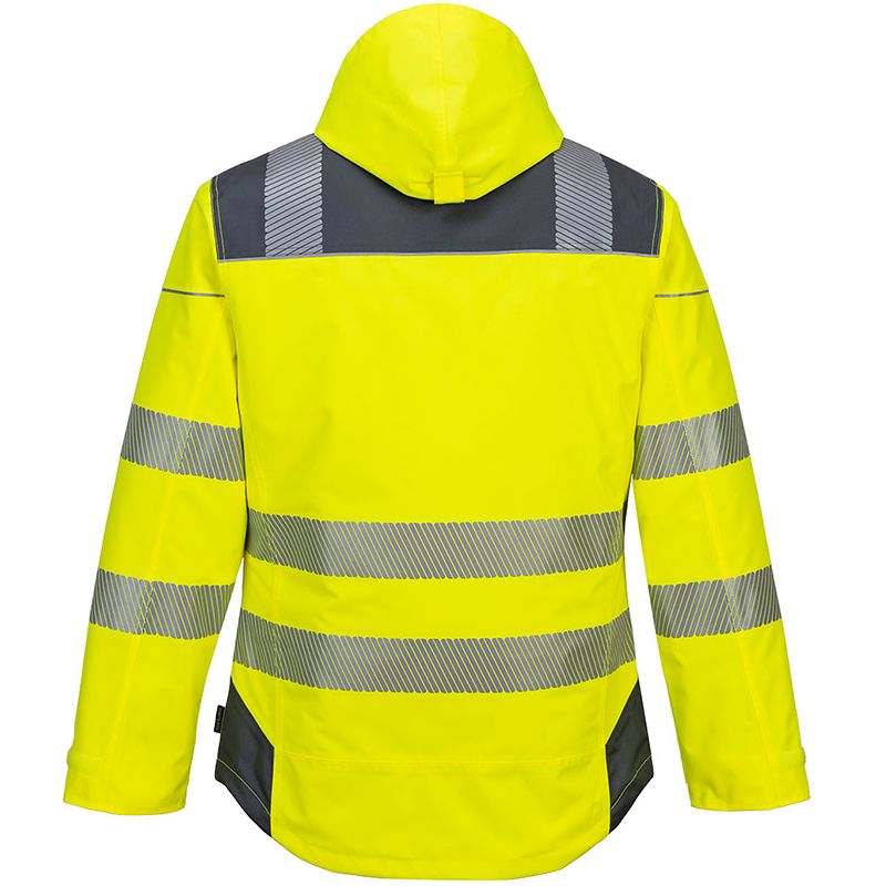 Parka HV PW3 jaune gris dos