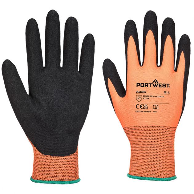 Gant Dermi-Grip NPR15 Nitrile Sablé orange R/V