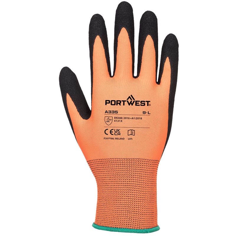 Gant Dermi-Grip NPR15 Nitrile Sablé orange