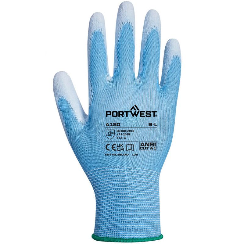 Gant enduit PU bleu