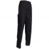 Pantalon de cuisine à élastique avec poche noir