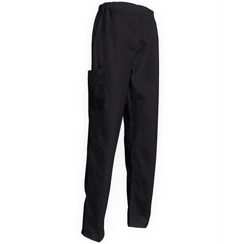 Pantalon de cuisine à élastique avec poche noir