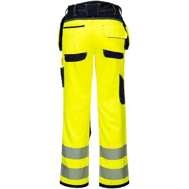 Pantalon PW3 Stretch Holster haute-visibilité jaune dos
