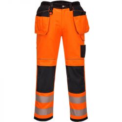 Pantalon PW3 Stretch Holster haute-visibilité orange face