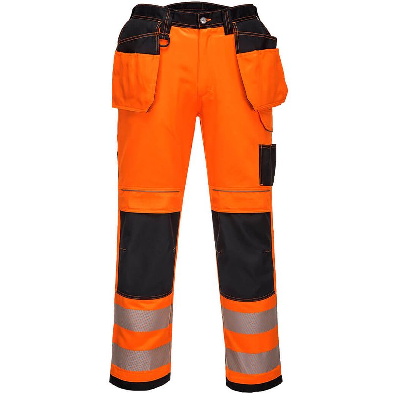 Pantalon PW3 Stretch Holster haute-visibilité orange face