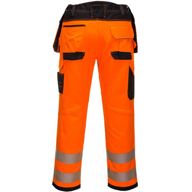 Pantalon PW3 Stretch Holster haute-visibilité orange dos