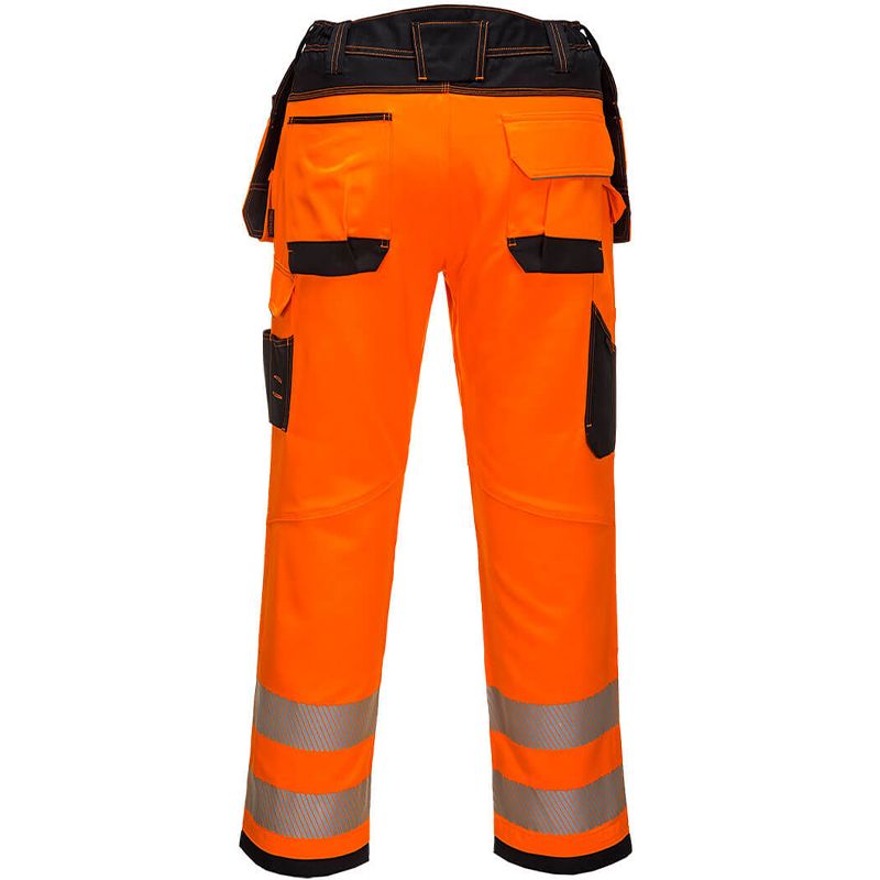 Pantalon PW3 Stretch Holster haute-visibilité orange dos