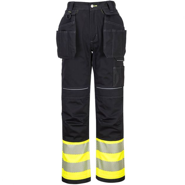 Pantalon Holster PW3 Hi-Vis Classe 1 jaune face