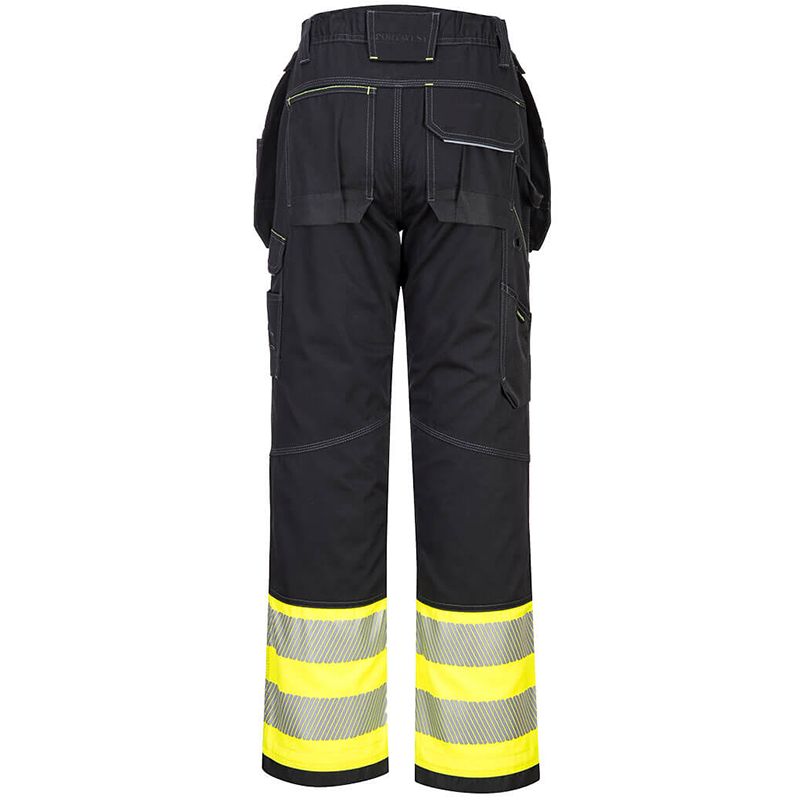 Pantalon Holster PW3 Hi-Vis Classe 1 jaune dos
