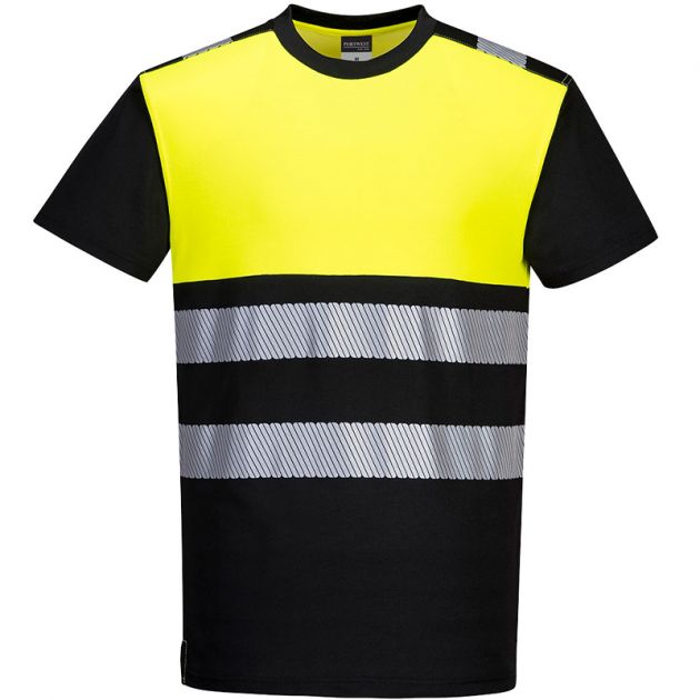 T-shirt PW3 haute visibilité classe 1 jaune face