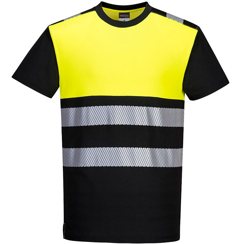 T-shirt PW3 haute visibilité classe 1 jaune face