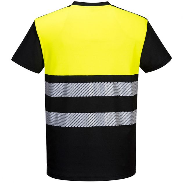 T-shirt PW3 haute visibilité classe 1 jaune dos
