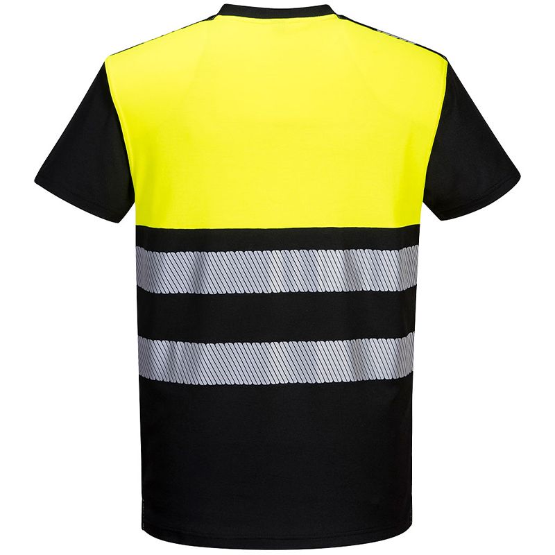 T-shirt PW3 haute visibilité classe 1 jaune dos