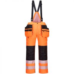 Pantalon d'hiver PW3 haute visibilité orange face