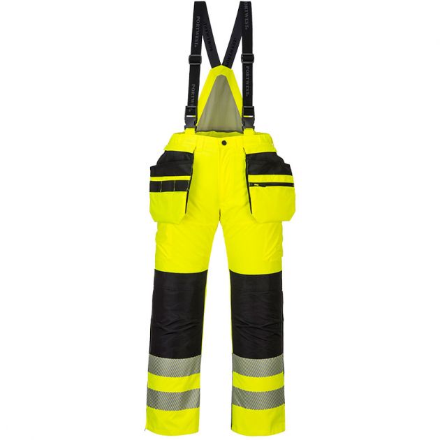 Pantalon d'hiver PW3 haute visibilité jaune face