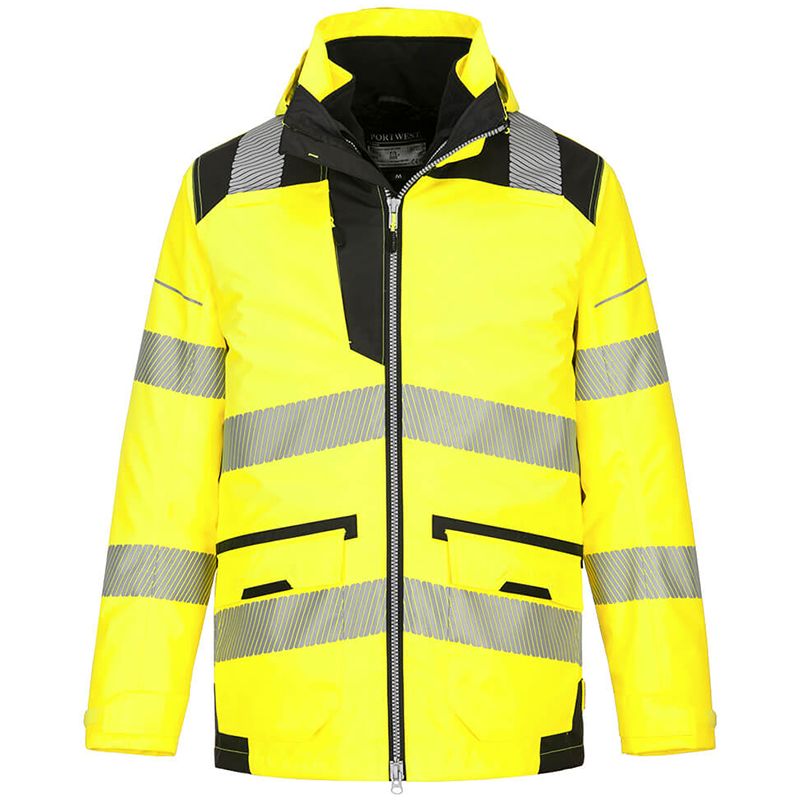Parka PW3 Hi-Vis 5-en-1 jaune face