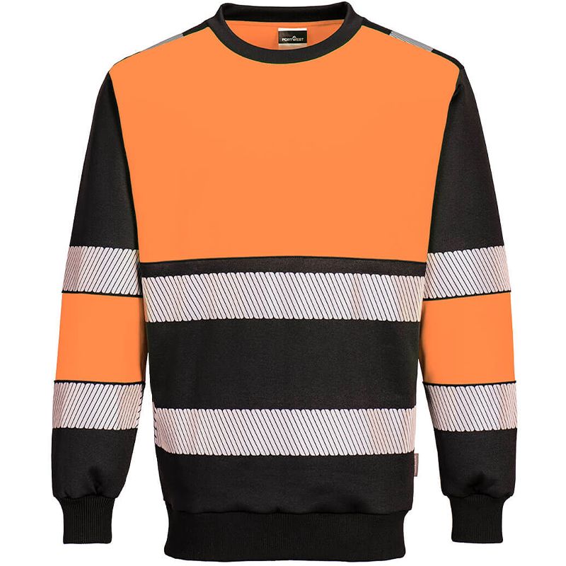 Sweat-shirt PW3 H-Vis Class 1 orange face
