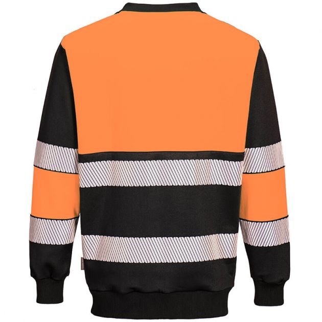 Sweat-shirt PW3 H-Vis Class 1 orange dos