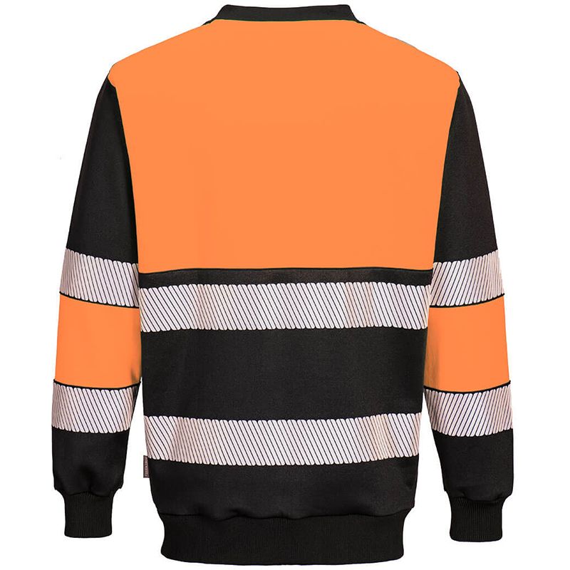 Sweat-shirt PW3 H-Vis Class 1 orange dos