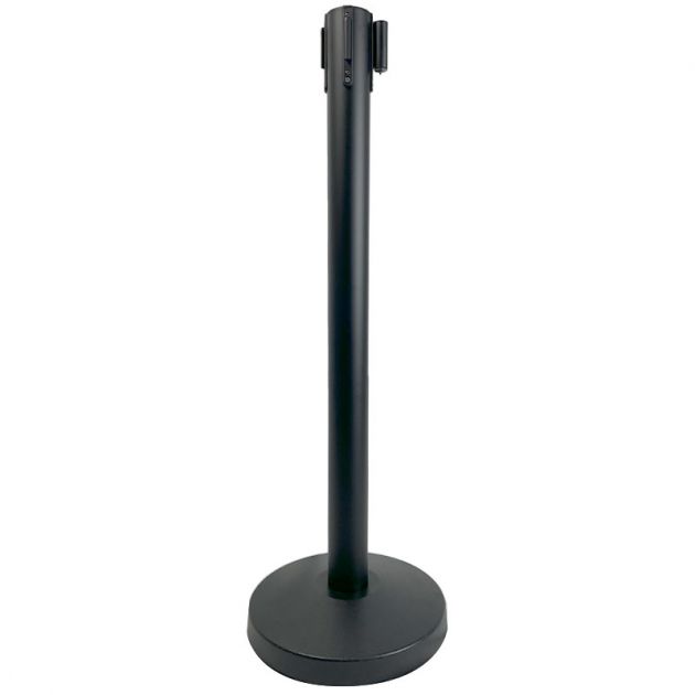 Poteau de guidage à sangle rétractable noir mat Poteau de guidage à sangle rétractable noir mat