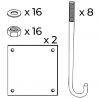 Portique de parking fixe réglable en largeur KIT DE FIXATION