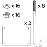 Portique parking pivotant réglable largeur 2,2 à 3,5 m KIT DE POSE