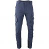 Pantalon de travail cargo stretch ripstop bleu