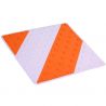 Dalle polyuréthane bi couleur458 x 420 x 7,5 mm x 10 orange blanc