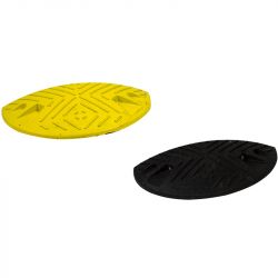 Ralentisseur 1/2 rond à l'unité 10-20km/h H 60 mm jaune noir