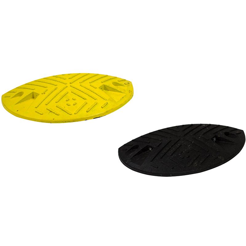 Ralentisseur 1/2 rond à l'unité 10-20km/h H 60 mm jaune noir