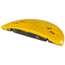 Ralentisseur 1/2 rond à l'unité Bump H50 25-30km/h jaune face