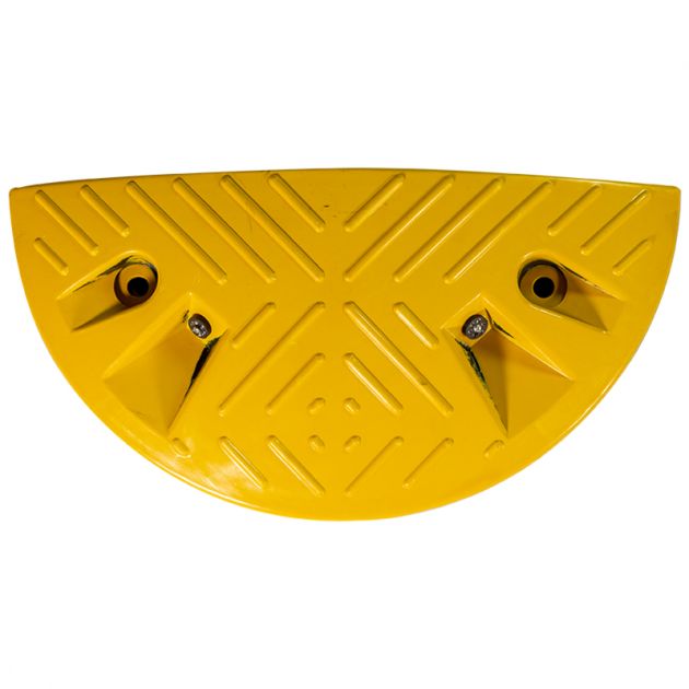 Ralentisseur 1/2 rond à l'unité Bump H60 15-20km/h jaune dos