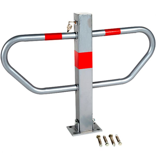 Barrière de parking Ø32 mm L 600 x H 800 mm cylindre européen avec vis