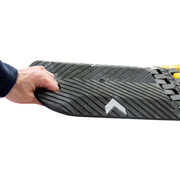 Ralentisseur pliable 3000 x 250 x 25 mm poignée