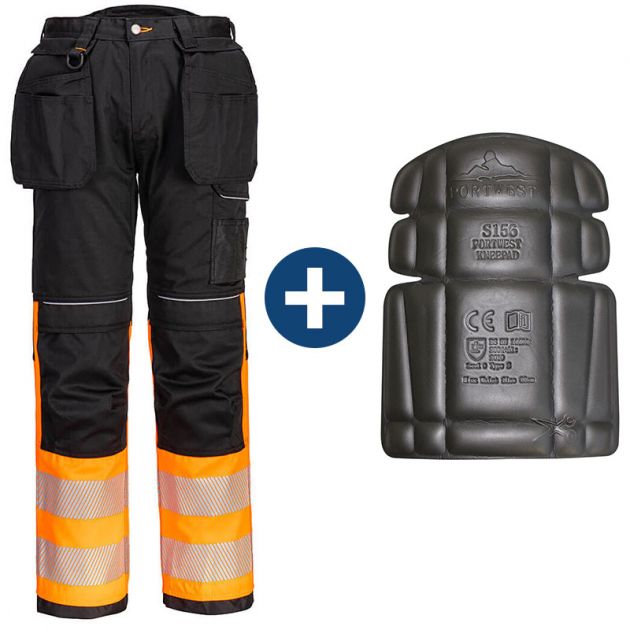 Pantalon de travail haute visibilité poche holster classe 1