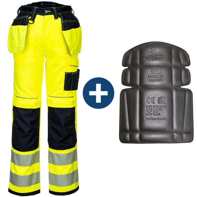 Pantalon de pluie de travail atex haute visibilité poche holster