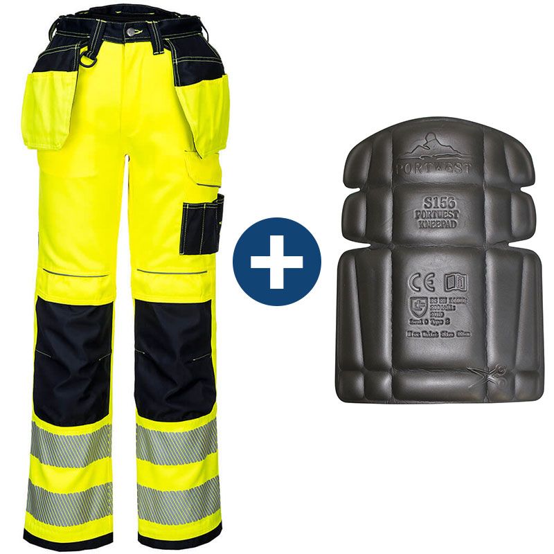 Pantalon de pluie de travail atex haute visibilité poche holster