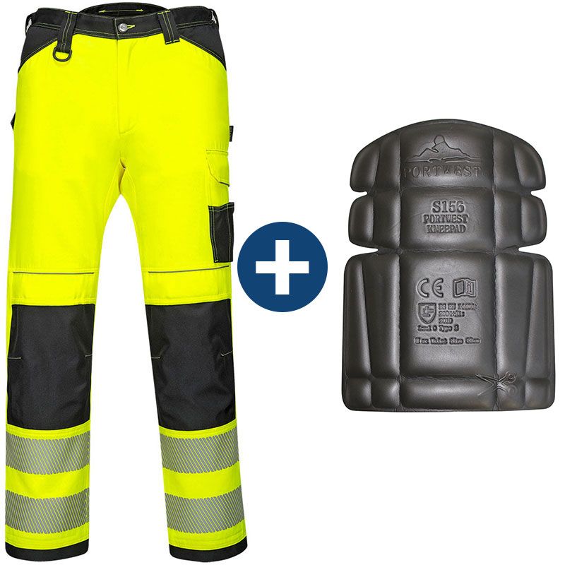 Pantalon de travail femme stretch avec poche genouillère classe 2