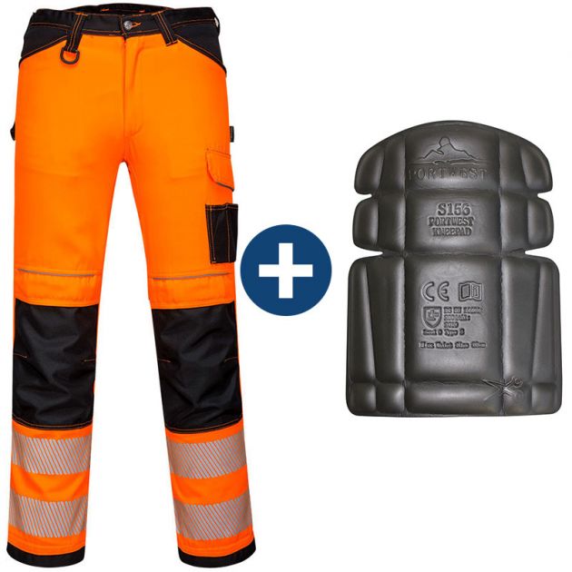 Pantalon de travail femme stretch avec poche genouillère classe 2